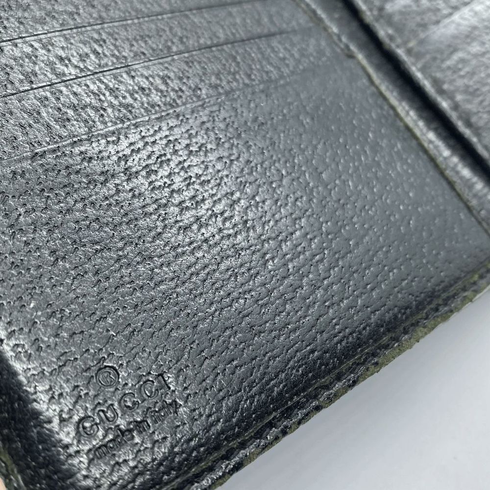 Authentic Gucci Black Canvas & Leather Double Sided Bifold Wallet **FLAWS** - Picture 9 of 12